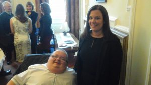 Accessible News founder Richard Jones with Cynon Valley Assembly Member Vikki Howells