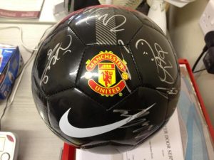 2012/13 autographed football donated by Manchester United