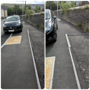 Examples of inconsiderate parking in Depot Road, Aberdare