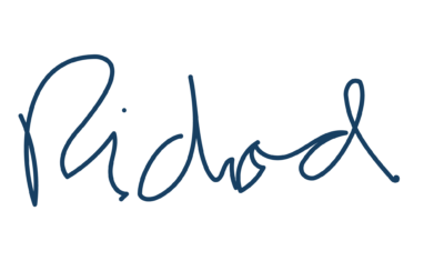 Blue Richard's handwritten name