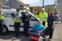 This image is of the team involved in the Day of Action outside Cwmdare Primary School. The picture consists of PCSO's Toomey and Price, RCT Parking Enforcement Officer, Accessible News founder Richard Jones, Mrs Evans (Head Teacher) and Simon the school’s crossing patrol person.