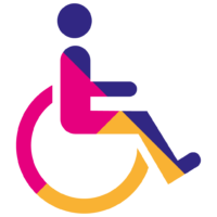 Multi Coloured Wheelchair Symbol